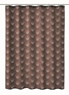 Kleine Wolke Bow Tekstylna Zasłona prysznicowa brązowy 180x200 cm - Zasłony prysznicowe - miniaturka - grafika 1