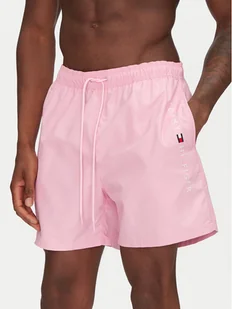 Tommy Hilfiger Szorty kąpielowe UM0UM03258 Różowy Regular Fit - Kąpielówki męskie - miniaturka - grafika 1