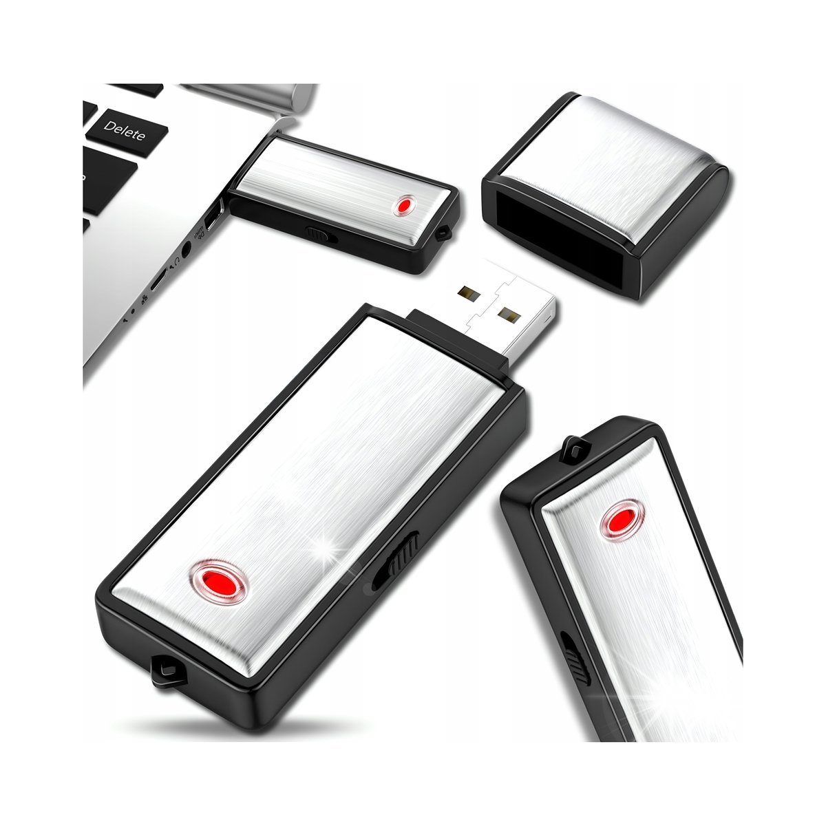 MINI DYKTAFON SZPIEGOWSKI PENDRIVE 16 GB PODSŁUCH PLUSKWA DETEKCJA GŁOSU
