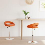Krzesła - shumee shumee Obrotowe krzesła stołowe 2 szt. pomarańczowe sztuczna skóra - miniaturka - grafika 1