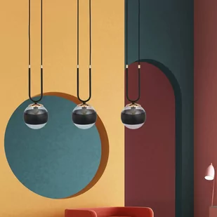Emibig Glam lampa wisząca 3-punktowa czarna/stripe 1113/3 - Lampy sufitowe - miniaturka - grafika 3