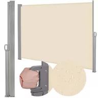Markizy - Markiza boczna tarasowa 300x200 cm roleta na balkon przesuwana osłona jasnobeżowa - miniaturka - grafika 1