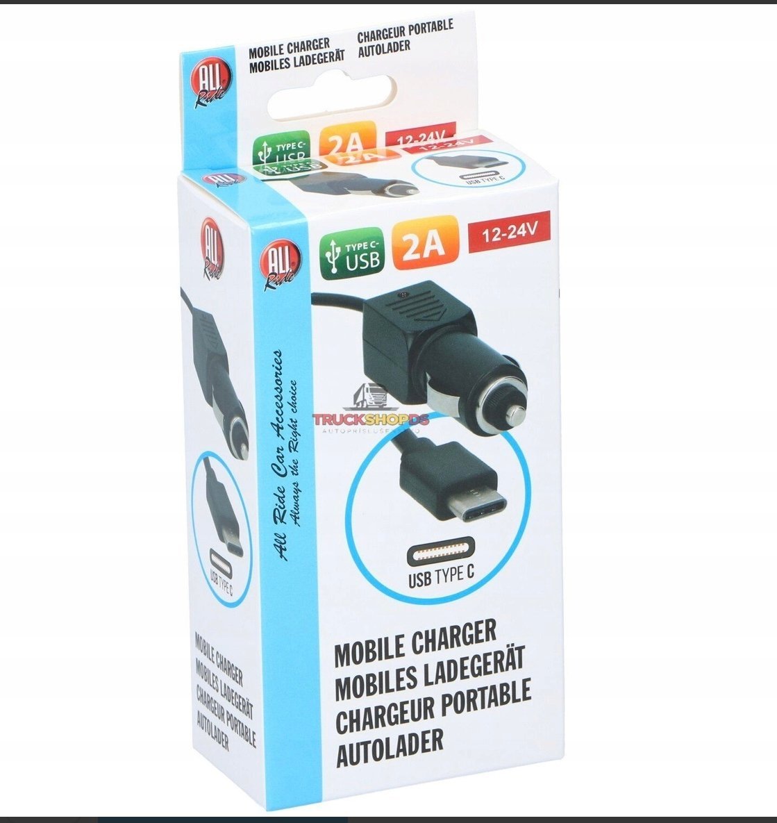 Ładowarka samochodowa All-Ride 12/24V, złącze USB C