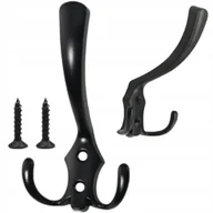 Wieszaki i stojaki - Czarny Metalowy Wieszak Do Przedpokoju Na Kurtki Ubrania Klucze Na Ścianę - miniaturka - grafika 1