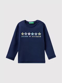 Bluzy dla chłopców - Benetton United Colors Of Bluzka 3I9WC15BX Granatowy Regular Fit - grafika 1