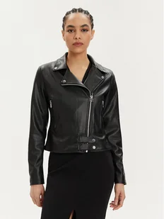 Rinascimento Kurtka z imitacji skóry CFC0111704003 Czarny Regular Fit - Kurtki damskie - miniaturka - grafika 1