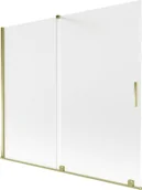 Parawany nawannowe - Mexen Velar parawan nawannowy 2-skrzydłowy rozsuwany 180 x 150 cm, szron, złoty - 896-180-000-31-50 - miniaturka - grafika 1