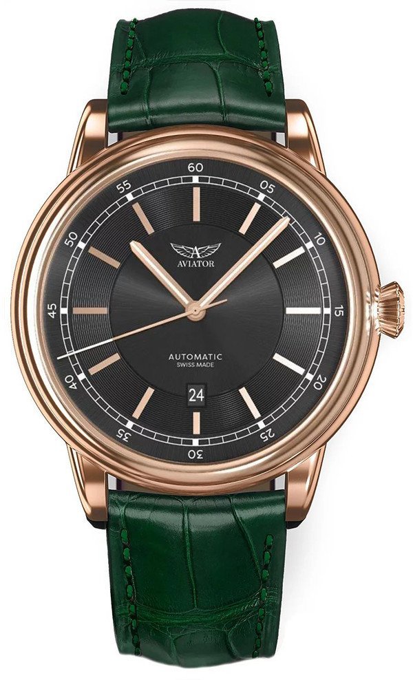 Zegarek Aviator Zegarek męski Aviator V.3.32.2.242.4.GRDC-3 zielony