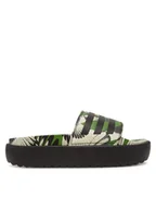 Klapki i japonki damskie - adidas Klapki adilette Platform JI4754 Zielony - miniaturka - grafika 1