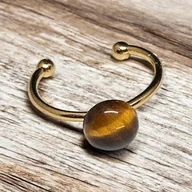 Pierścionki - Pierścionek z tygrysim okiem - miniaturka - grafika 1