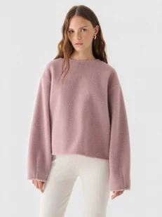 Damski polar sherpa nierozpinany Outhorn OTHWAW24TSWSF1882 - różowy - Bluzy damskie - miniaturka - grafika 1