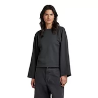 Swetry damskie - G-STAR RAW Damski sweter z regulowanym rękawem Cropped sw Sweater, szary (cloack D165-5812), M - miniaturka - grafika 1