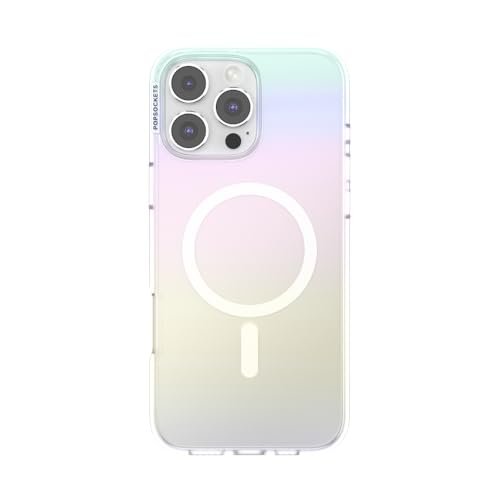 PopSockets Etui do iPhone'a 16 Pro Max kompatybilne z MagSafe, etui na telefon iPhone 16 Pro Max, kompatybilne z bezprzewodowym ładowaniem, tylko etui - błyszczące