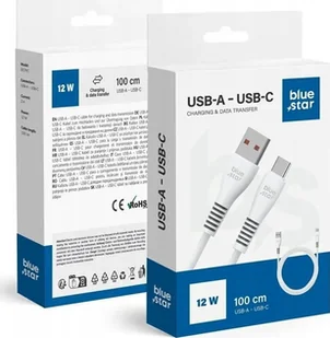 BLUE STAR kabel USB A do Typ C 2A 12W DC99C 1 m biały - Kable USB - miniaturka - grafika 1
