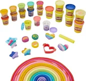 Masy plastyczne - Play-Doh Ciastolina Wesołe Kolory 21 Tub + Akcesoria F5735 - miniaturka - grafika 1
