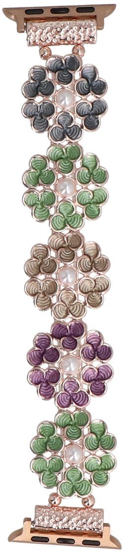 GlacierX bransoleta do smartwatcha Gleam Mandala Stretch Bracelet Mystic Meadow do Apple Watch 38/40/41mm Fioletowo-Zielona