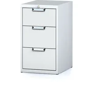 Szafki biurowe - Alfa 3 Kontener MECHANIC, trzy szuflady, szary/szary 1262761 - miniaturka - grafika 1