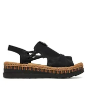 Sandały damskie - Sandały Rieker V7972-00 Czarny - miniaturka - grafika 1