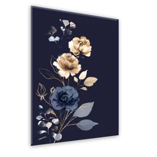 Obraz Glasspik Flowers 50 x 70 cm GL301 NAVY - Ramki na zdjęcia - miniaturka - grafika 1