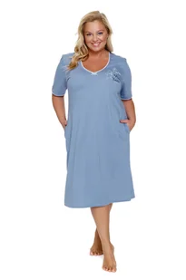 Doctor Nap Niebieska koszula nocna damska - L - Bielizna nocna - miniaturka - grafika 1