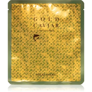 Holika Prime Youth Gold Caviar Gold Foil Mask maseczka do twarzy z cząsteczkami złota - Maseczki do twarzy - miniaturka - grafika 1