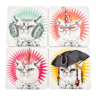 Jawi, Podkładki pod kubek koty kolor - Kubki - miniaturka - grafika 1