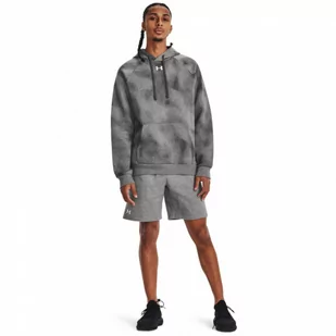 Męskie spodenki dresowe Under Armour UA Rival Fleece Shorts - szare - UNDER ARMOUR - Spodnie sportowe męskie - miniaturka - grafika 1