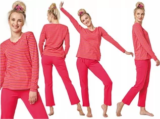 Piżamy damskie - ﻿Piżama damska klasyczna z bluzką w paski S - grafika 1