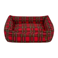 Drapaki dla kotów - Legowisko Dogguru z motywem świątecznym, krata, czerwone - miniaturka - grafika 1