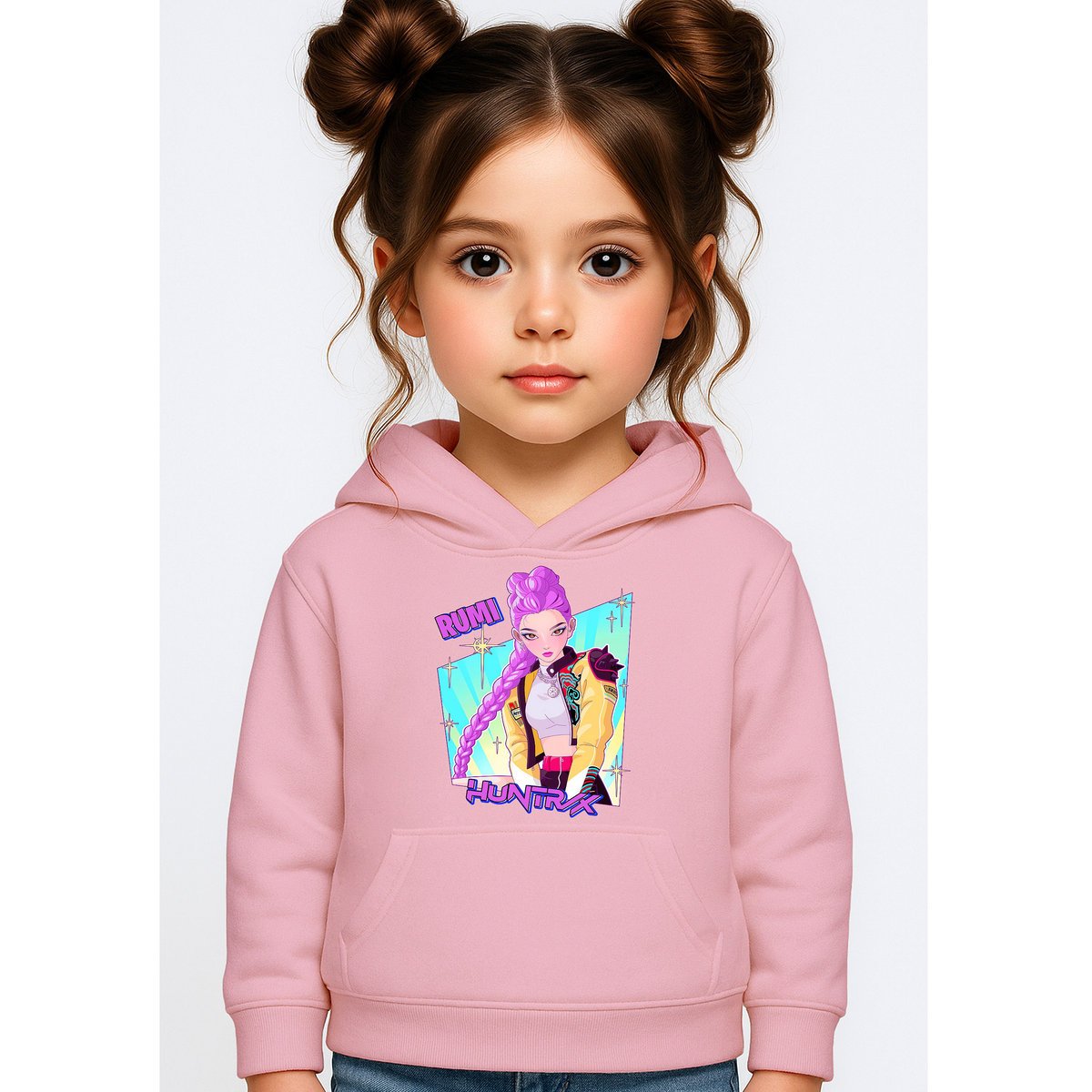 BLUZA DZIECIĘCA HUNTRIX RUMI KPOP 122-128 Z KAPTUREM BAWEŁNIANA JAKOŚĆ