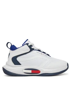 Tommy Hilfiger Sneakersy Low Cut Lace-Up T3B9-33884-1695 Biały - Buty dla chłopców - miniaturka - grafika 1