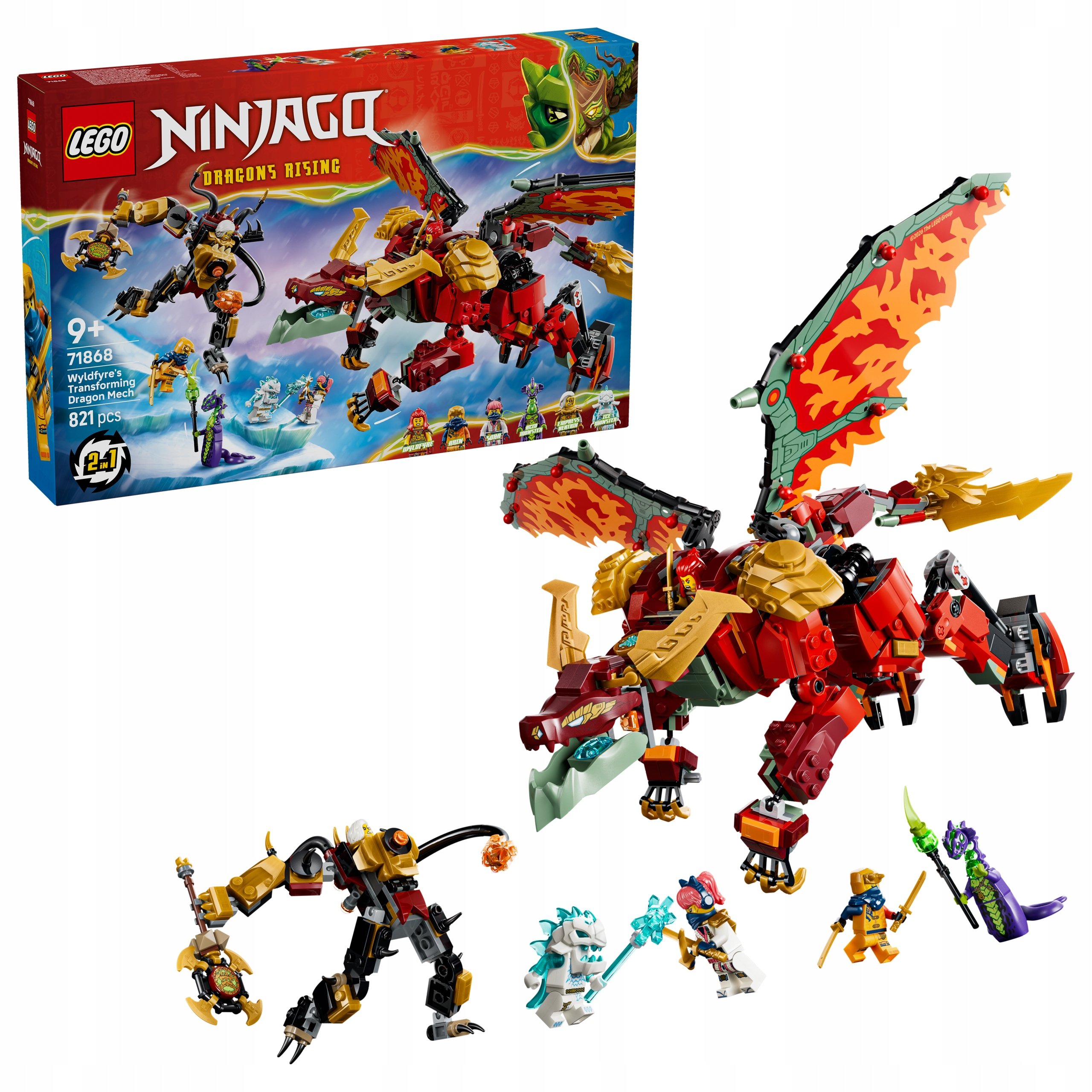 LEGO 71868 Ninjago Transformujący smoczy mech Wyldfyre