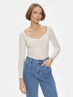 Bluzki damskie - Pepe Jeans Bluzka Huala PL505755 Biały Slim Fit - miniaturka - grafika 1