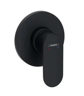 Baterie wannowe i prysznicowe - Hansgrohe Rebris S - Bateria prysznicowa podtynkowa z korpusem, czarny mat 72648670 - miniaturka - grafika 1