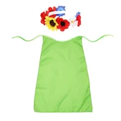 Stroje karnawałowe - ZESTAW WIOSNA ZIELONY PELERYNA 75cm 2el - miniaturka - grafika 1