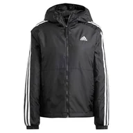Kurtki damskie - adidas Damska kurtka z kapturem Essentials 3S, czarna, Czarny, S - miniaturka - grafika 1