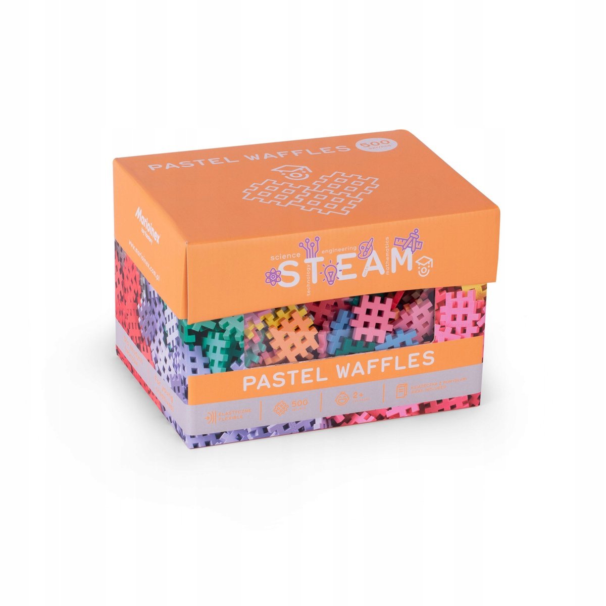 KLOCKI WAFFLE WAFLE MINI MARIOINEX PASTEL 500 EL.