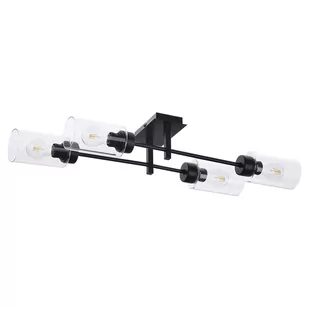 Rabalux Prudence lampa wisząca 4x40W czarny/przezroczysty 2672 - Lampy sufitowe - miniaturka - grafika 1