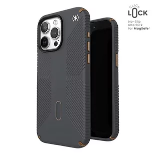 Speck Presidio2 Grip ClickLock & MagSafe - Etui iPhone 15 Pro Max (Charcoal Grey/Cool Bronze) - Etui i futerały do telefonów - miniaturka - grafika 1