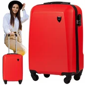 Walizki - WINGS Walizka KABINOWA mała 55x40x20 RYANAIR bagaż PODRĘCZNY na KÓŁKACH ABS - miniaturka - grafika 1