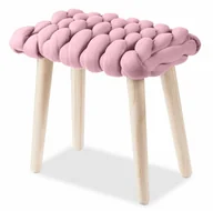 Taborety i hokery - YETI taboret Halmar jasny różowy  - miniaturka - grafika 1