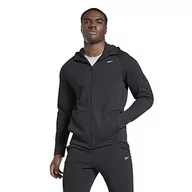 Kurtki męskie - Reebok Męska kurtka DMX Interlock TRK JKT, czarny/biały, XL - miniaturka - grafika 1