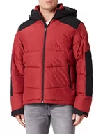 Kurtki męskie - Bestseller A/S Kurtka męska Jcootis Puffer Sn, Rosewood/szczegóły: czarne blokowanie, XL - miniaturka - grafika 1