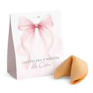 Przekąski dla dzieci - CIASTECZKA z wróżbą w opakowaniu Różowa Kokarda 12szt - miniaturka - grafika 1