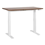 Biurka - Biurko regulowane elektrycznie 120 x 72 cm ciemne drewno z białym DESTIN III - miniaturka - grafika 1