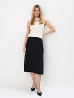 Spódnice - Mohito - Czarna spódnica midi - czarny - miniaturka - grafika 1