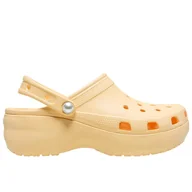 Klapki i japonki damskie - Klapki Crocs Classic Platform 211231-78Z - pomarańczowe - miniaturka - grafika 1