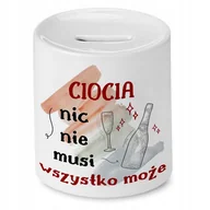 Skarbonki - Skarbonka Dla Cioci na Urodziny Imieniny Prezent z Nadrukiem ze Zdjęciem + Opakowanie na prezent (wzór 03) - miniaturka - grafika 1