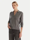 Swetry damskie - Calvin Klein Sweter LV044A305G Szary Regular Fit - miniaturka - grafika 1