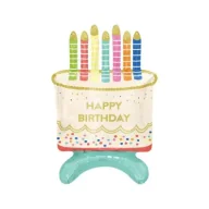 Balony i akcesoria - Balon foliowy Tort Happy Birthday 33x48x24cm - miniaturka - grafika 1
